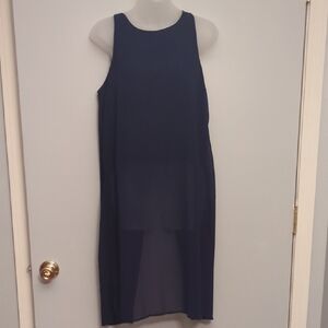 Elegant Navy Blue Sleeveless Dress